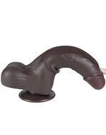 LoveToy - Dildo Met Sliding Skin Technologie - 22 cm x diameter 4.3 cm - Bruin