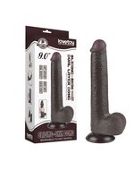 LoveToy - Dildo Met Sliding Skin Technologie - 22 cm x diameter 3.7 cm - Bruin