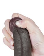 LoveToy - Dildo Met Sliding Skin Technologie - 22 cm x diameter 3.7 cm - Bruin