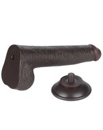 LoveToy - Dildo Met Sliding Skin Technologie - 22 cm x diameter 3.7 cm - Bruin