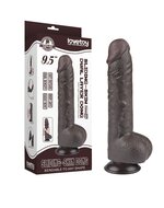 LoveToy - Dildo Met Sliding Skin Technologie - 24 cm x diameter 4.3 cm - Bruin
