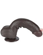 LoveToy - Dildo Met Sliding Skin Technologie - 24 cm x diameter 4.3 cm - Bruin
