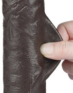 LoveToy - Dildo Met Sliding Skin Technologie - 24 cm x diameter 4.3 cm - Bruin