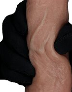 LoveToy - Dubbellaags Siliconen Dildo - 18.5 cm x diameter 3.7 cm - Bruin