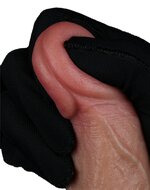 LoveToy - Dubbellaags Siliconen Dildo - 18.5 cm x diameter 3.7 cm - Bruin