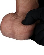 LoveToy - Dubbellaags Siliconen Dildo - 19.5 cm x diameter 3.7 cm - Bruin