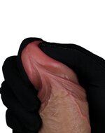 LoveToy - Dubbellaags Siliconen Dildo - 19.5 cm x diameter 3.7 cm - Bruin