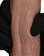 LoveToy - Dubbellaags Siliconen Dildo - 22.5 cm x diameter 4.2 cm - Bruin
