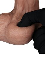 LoveToy - Dubbellaags Siliconen Dildo - 22.5 cm x diameter 4.2 cm - Bruin