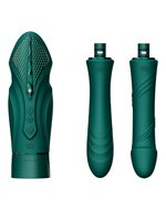 ZALO - Sesh - Verwarmende Stotende Vibrator met Afstandsbediening - Smaragd Groen