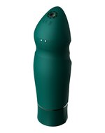 ZALO - Sesh - Verwarmende Stotende Vibrator met Afstandsbediening - Smaragd Groen