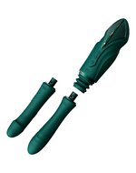 ZALO - Sesh - Verwarmende Stotende Vibrator met Afstandsbediening - Smaragd Groen