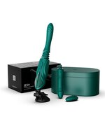 ZALO - Sesh - Verwarmende Stotende Vibrator met Afstandsbediening - Smaragd Groen