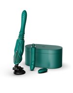 ZALO - Sesh - Verwarmende Stotende Vibrator met Afstandsbediening - Smaragd Groen