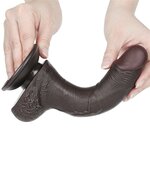 LoveToy - Dildo Met Sliding Skin Tech0logie - 19.5 cm x diameter 3.5 cm - Bruin