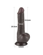 LoveToy - Dildo Met Sliding Skin Technologie - 19.6 cm - Zwart