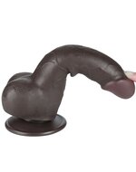 LoveToy - Dildo Met Sliding Skin Technologie - 19.6 cm - Zwart