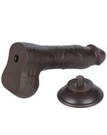 LoveToy - Dildo Met Sliding Skin Technologie - 20 cm x diameter 3.9 cm - Bruin