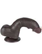 LoveToy - Dildo Met Sliding Skin Technologie - 20 cm x diameter 3.9 cm - Bruin