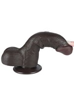 LoveToy - Dildo Met Sliding Skin Technologie - 19.5 cm x diameter 3.7 cm - Zwart