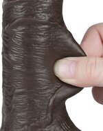 LoveToy - Dildo Met Sliding Skin Technologie - 19.5 cm x diameter 3.7 cm - Zwart