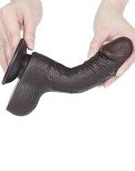 LoveToy - Dildo Met Sliding Skin Technologie - 19.5 cm x diameter 3.7 cm - Zwart