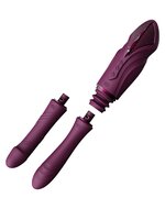 ZALO - Sesh - Verwarmende Stotende Vibrator met Afstandsbediening - Amethyst Paars