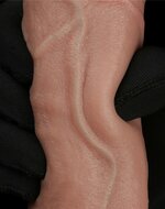 LoveToy - Dubbellaags Siliconen Dildo - 23.5 cm x diameter 4.3 cm - Bruin