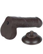 LoveToy - Dubbellaags Sliding Skin Dildo - 18.3 cm x diameter 3.5 cm - Bruin