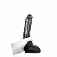 All Black - Dildo - Realistische Eikel en Balzak - Lengte 29 cm - Diameter 5 cm