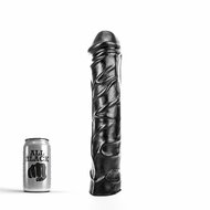 All Black - Grote Realistische Dildo - 31 x 6.5 cm - Zwart