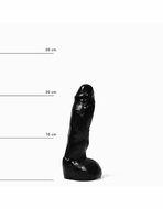All Black - Zwarte realistische dildo 22 cm