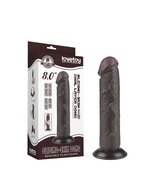 LoveToy - Dildo Met Sliding Skin Technologie - 20 cm x diameter 3.8 cm - Bruin