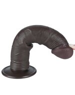 LoveToy - Dildo Met Sliding Skin Technologie - 20 cm x diameter 3.8 cm - Bruin