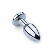 Kiotos - Vibrerende Buttplug met LED lampjes in 3 kleuren - Aluminium - Small