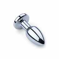 Kiotos - Vibrerende Buttplug met LED lampjes in 3 kleuren - Aluminium - Small
