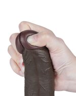 LoveToy - Dildo Met Sliding Skin Technologie - 20.8 cm x diameter  4 cm - Zwart