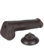 LoveToy - Dildo Met Sliding Skin Technologie - 20.8 cm x diameter  4 cm - Zwart
