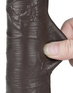 LoveToy - Dildo Met Sliding Skin Technologie - 20.8 cm x diameter  4 cm - Zwart