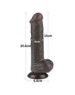 LoveToy - Dildo Met Sliding Skin Technologie - 20.8 cm x diameter  4 cm - Zwart