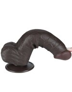LoveToy - Dildo Met Sliding Skin Technologie - 20.8 cm x diameter  4 cm - Zwart