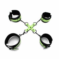 Kiotos - Glow in the Dark - Boeienset - Polsboeien Handboeien en Hogtie Set