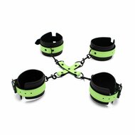 Kiotos - Glow in the Dark - Boeienset - Polsboeien Handboeien en Hogtie Set