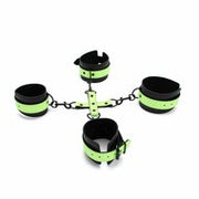 Kiotos - Glow in the Dark - Boeienset - Polsboeien Handboeien en Hogtie Set