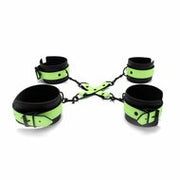 Kiotos - Glow in the Dark - Boeienset - Polsboeien Handboeien en Hogtie Set