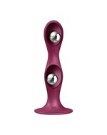 Satisfyer - Double Ball-R - Verzwaarde Dildo met Bewegende Metalen Kogels - Rood