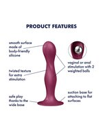 Satisfyer - Double Ball-R - Verzwaarde Dildo met Bewegende Metalen Kogels - Rood