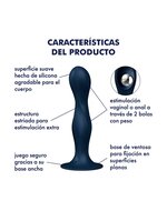 Satisfyer - Double Ball-R - Verzwaarde Dildo met Bewegende Metalen Kogels - Blauw
