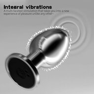 Kiotos - Vibrerende Buttplug - Oplaadbaar & Waterproof - Aluminium - Medium