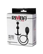 Rimba - Opblaasbare Anaalplug met Dubbele Ballon en Pomp - Siliconen - Zwart